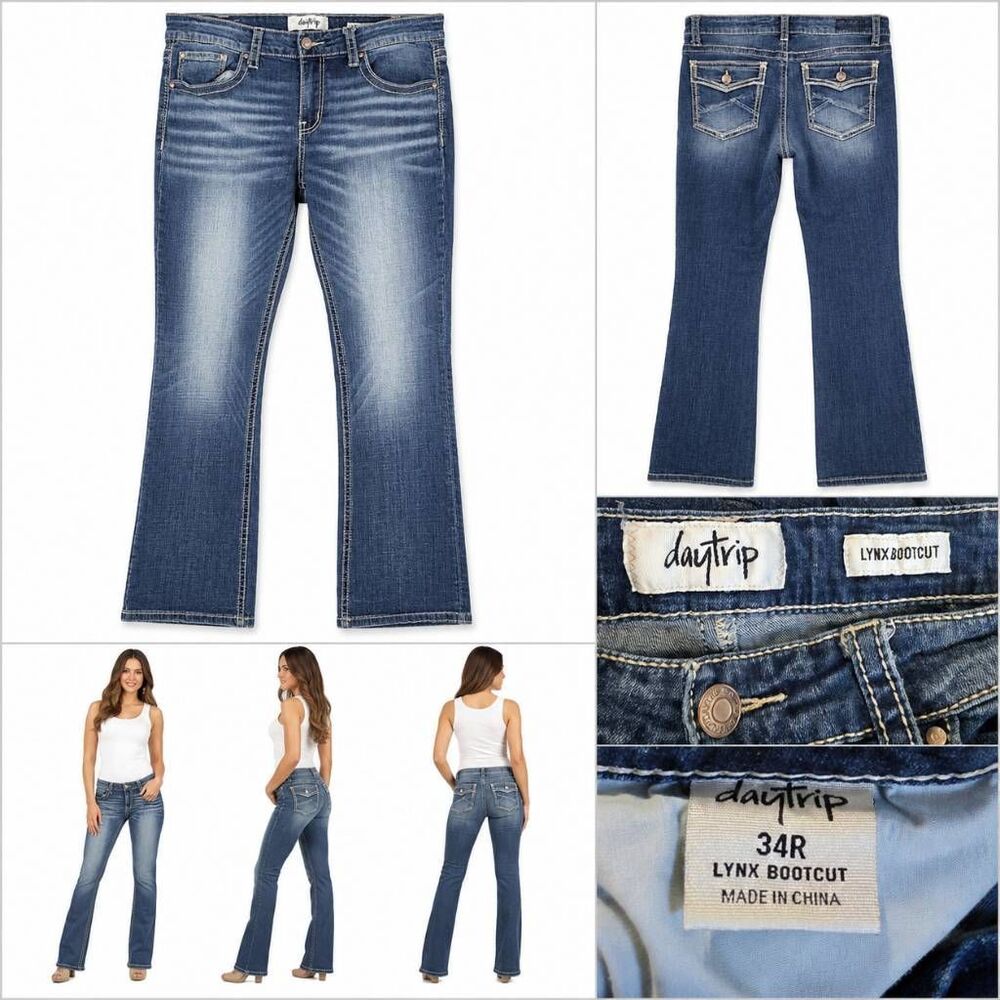 Daytrip Lynx Bootcut Jeans Women's 34R Medium Wash